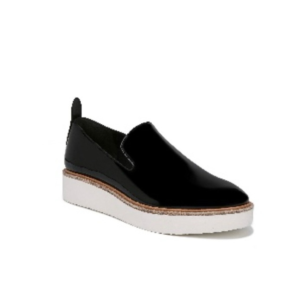 Vince Women’s Sanders Slip on Sneaker, Size 6, Color Black Patent Leather
